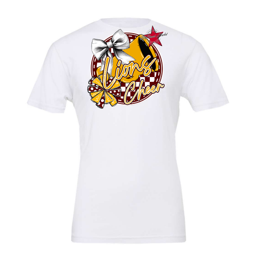 Lions Circle Cheer Design-Maroon-Yellow