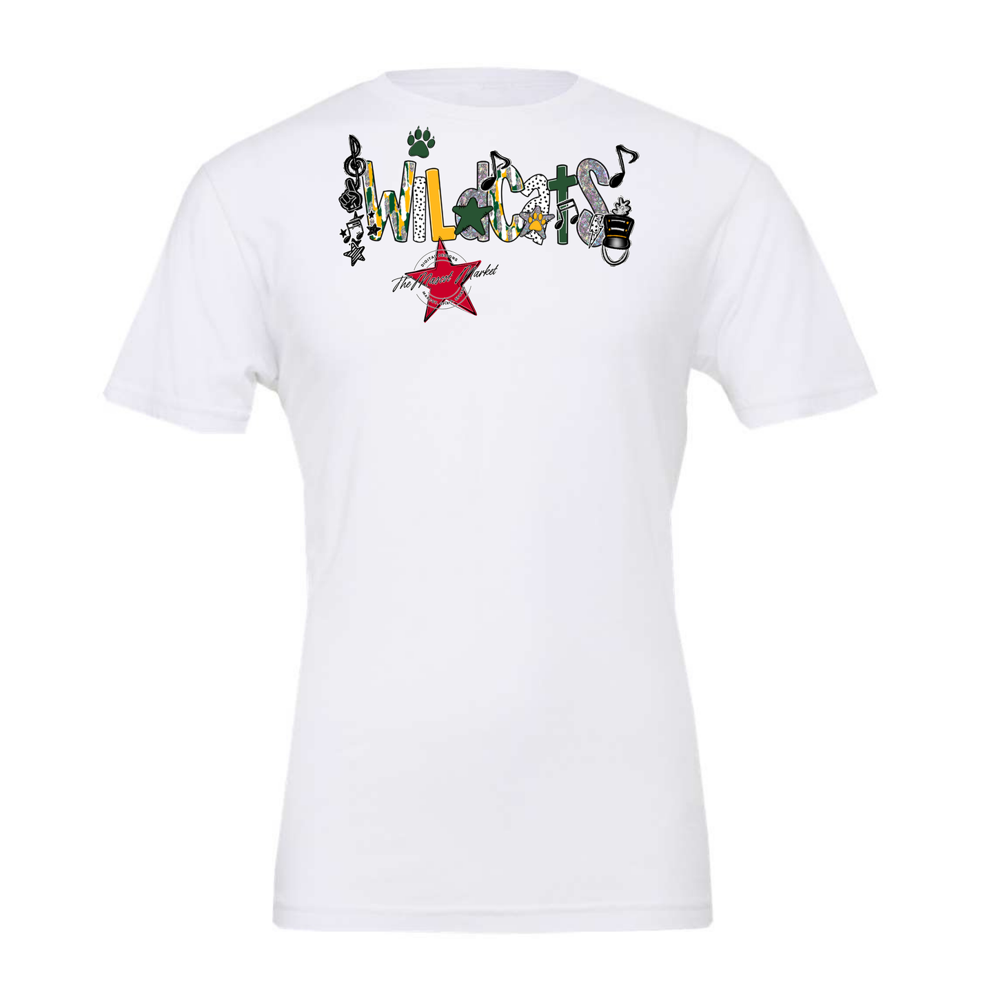 Wildcats Band Scrape-Green-Yellow