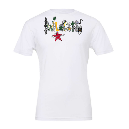 Wildcats Band Scrape-Green-Yellow