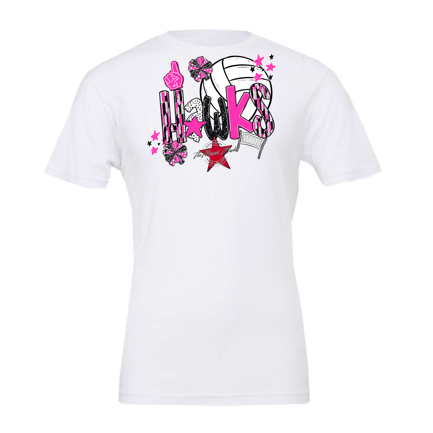 Hawks Volleyball Scrape-Pink