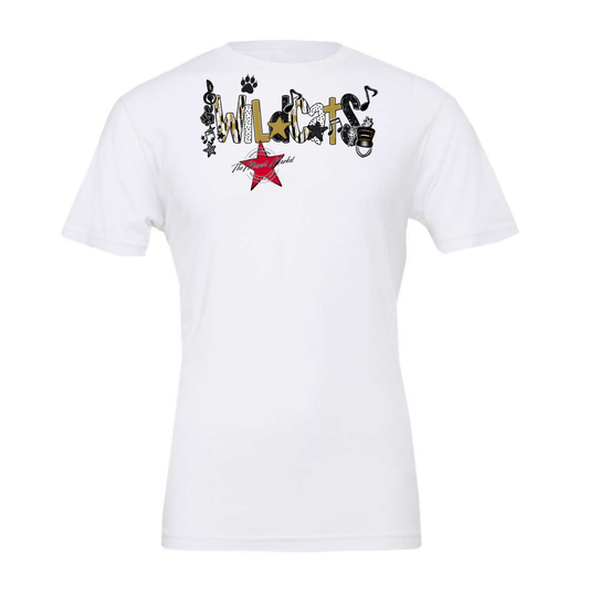 Wildcats Band Scrape-Gold