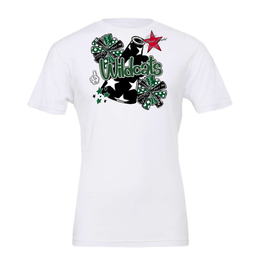Wildcats Alpha Megaphone Design-Green