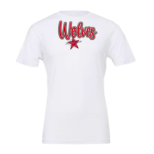 Wolves Faux Chenille Patch-Red