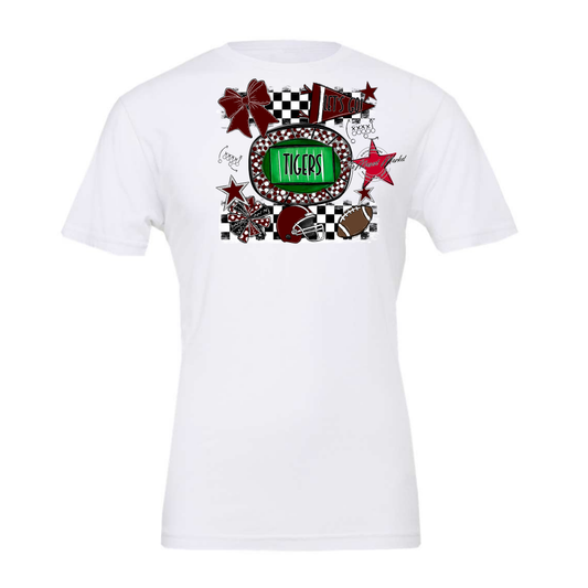 Tigers Checkers Spirit Design-Maroon