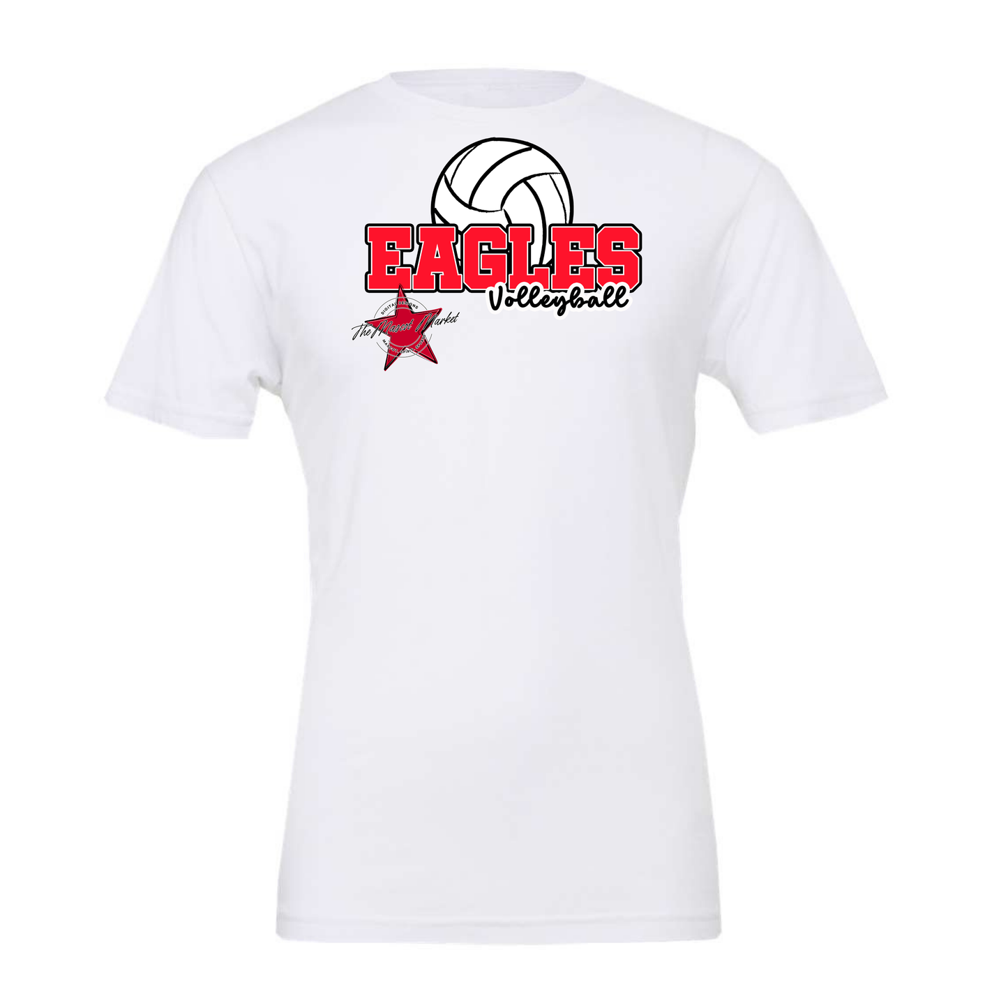 Eagles Varsity Volleyball Design-Bright Red