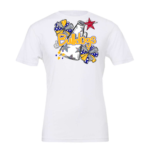Bulldogs Alpha Megaphone Design-Blue-Yellow
