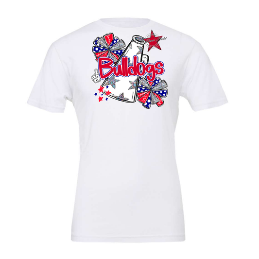 Bulldogs Alpha Megaphone Design-Blue-Red