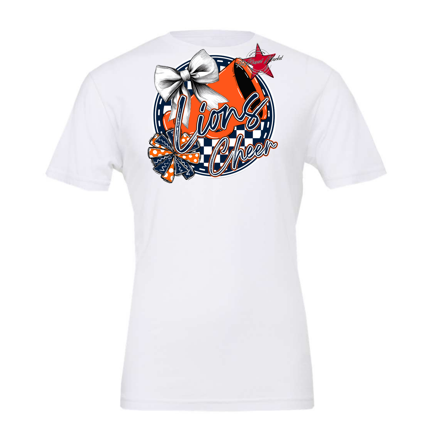 Lions Circle Cheer Design-Navy-Orange