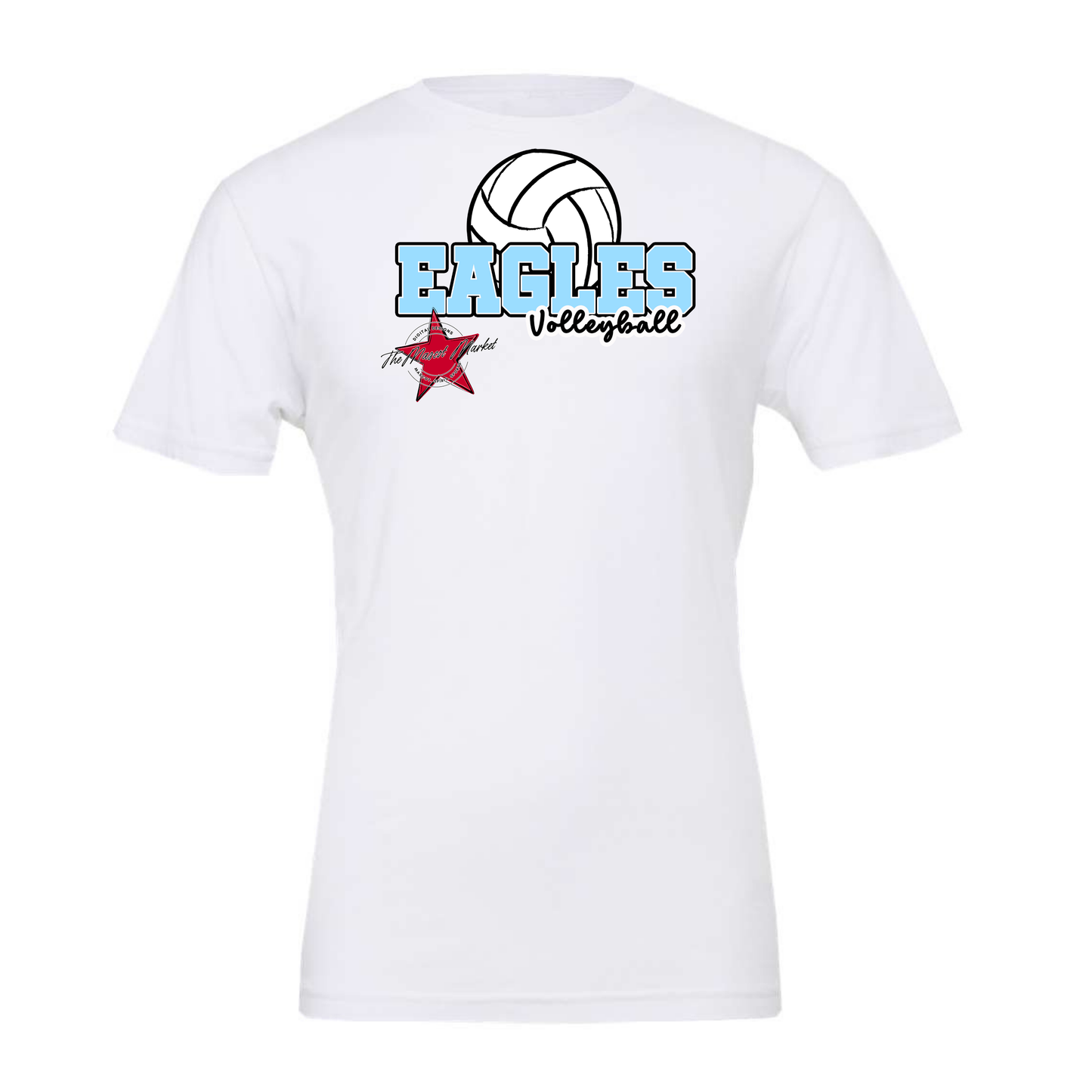 Eagles Varsity Volleyball Design-Columbia Blue