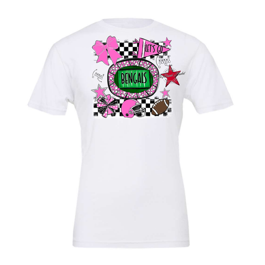 Bengals Checkers Spirit Design-Baby Pink