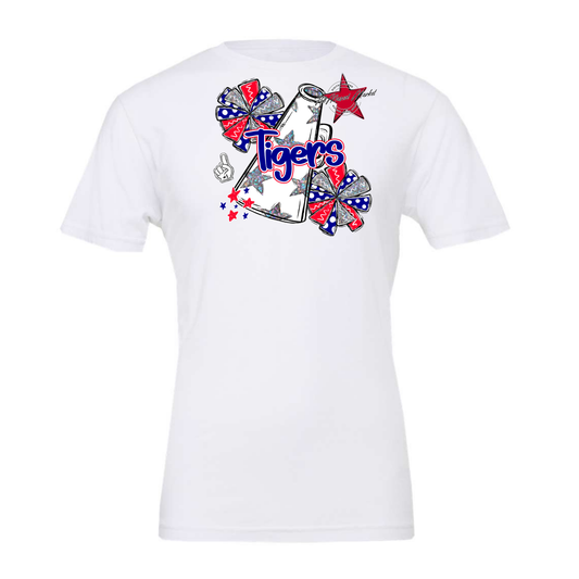 Tigers Alpha Megaphone Design-Blue-Red