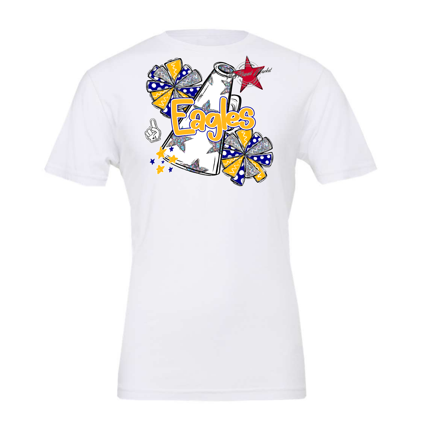 Eagles Alpha Cheer Megaphone-Blue-Yellow