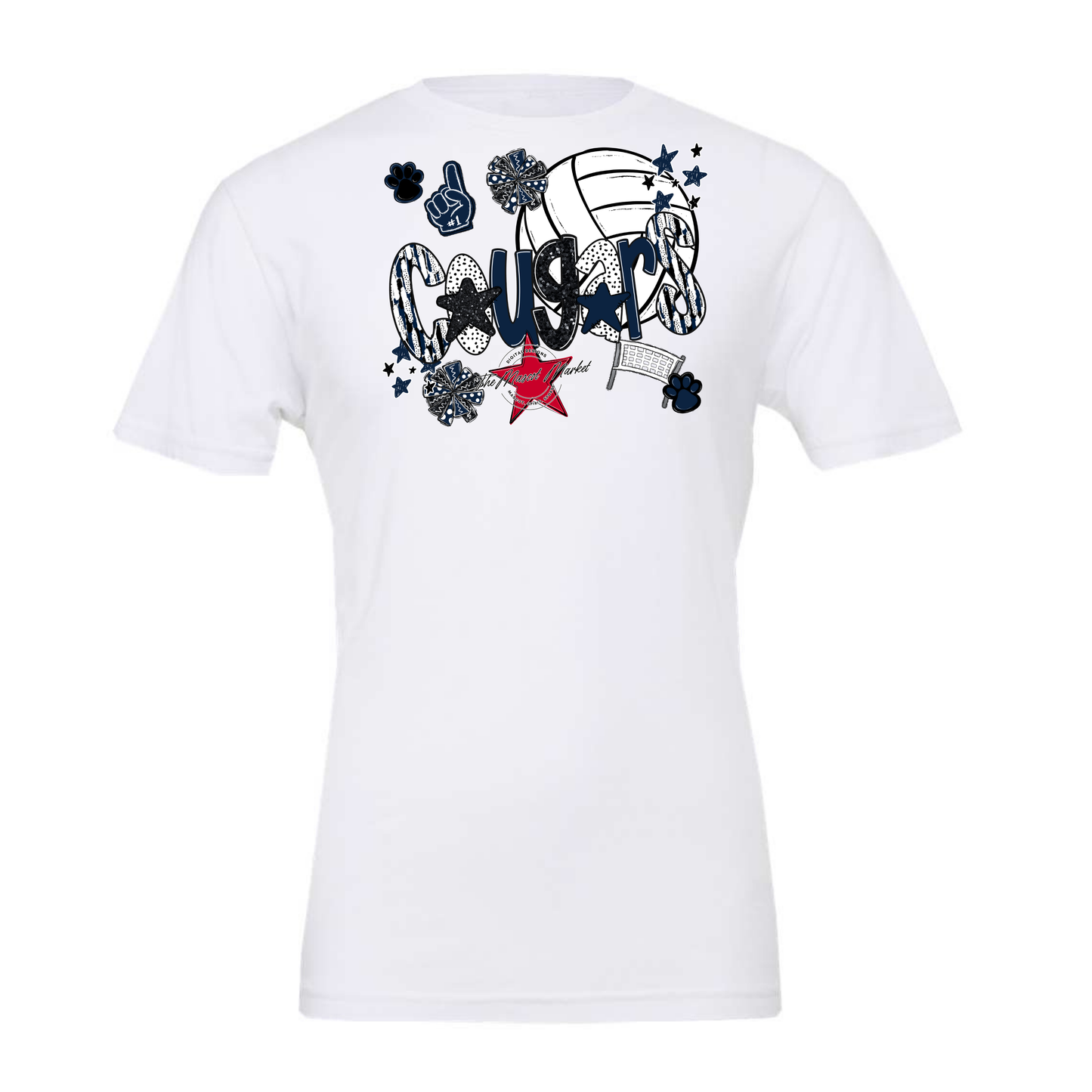 Cougars Volleyball Scrape-Navy