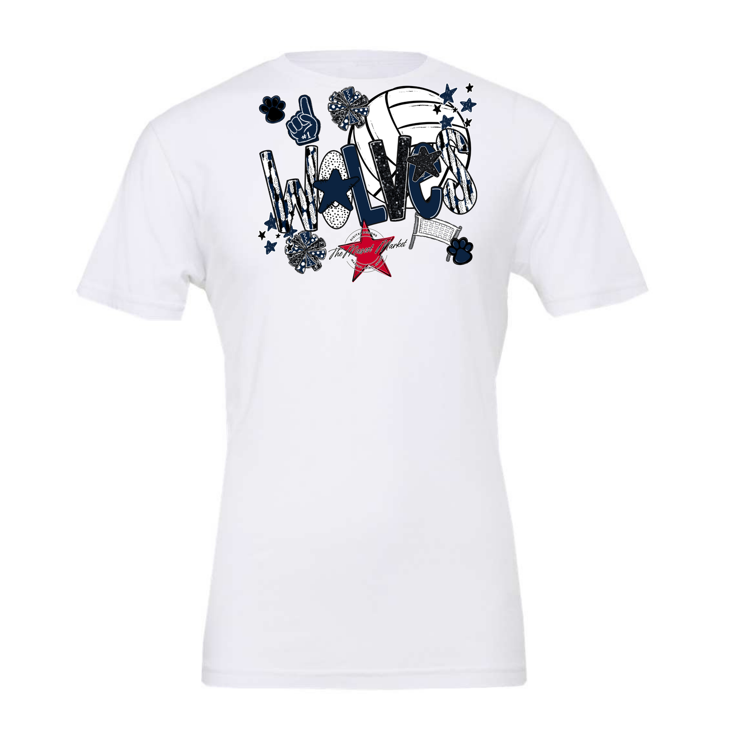 Wolves Volleyball Scrape-Navy