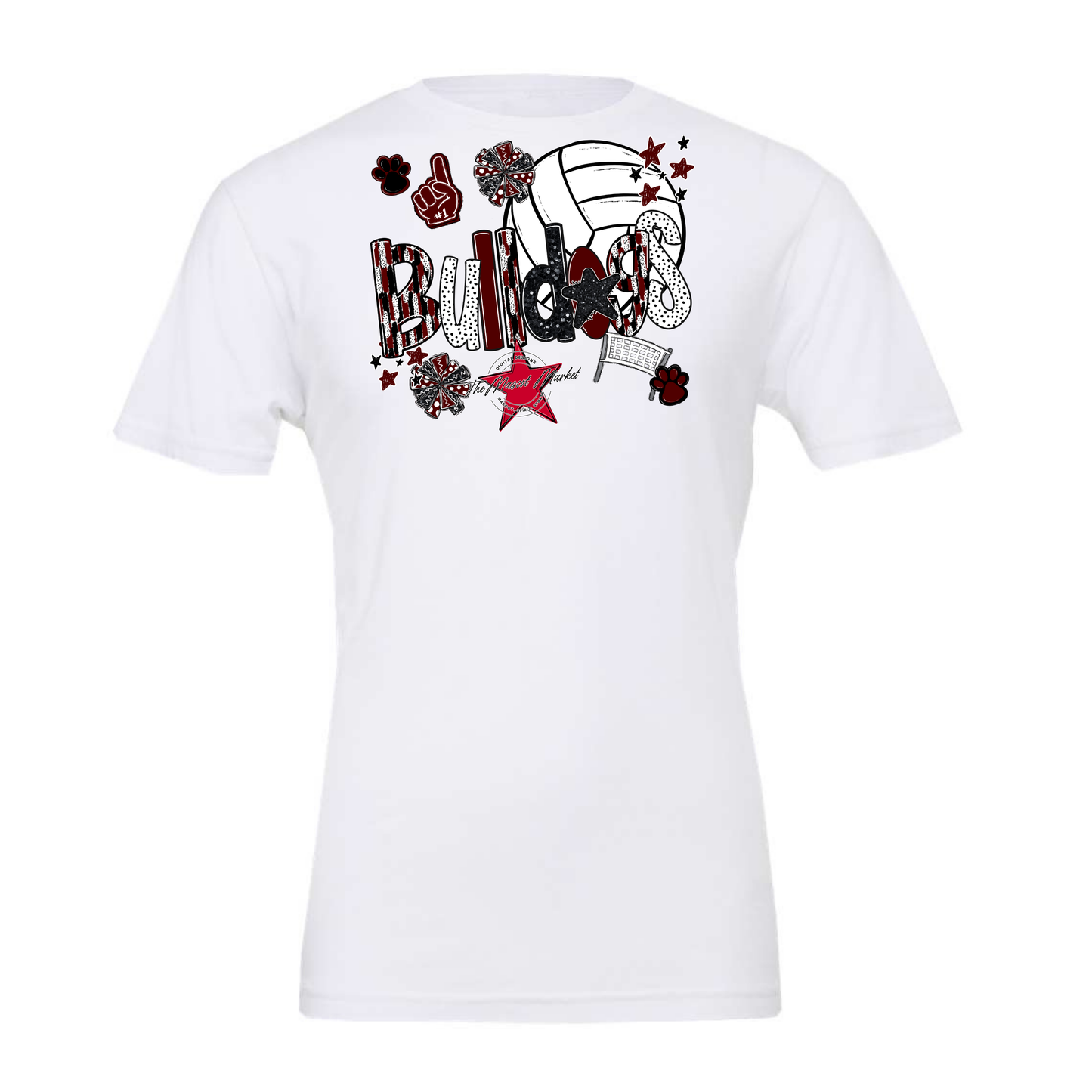 Bulldogs Volleyball Scrape-Maroon