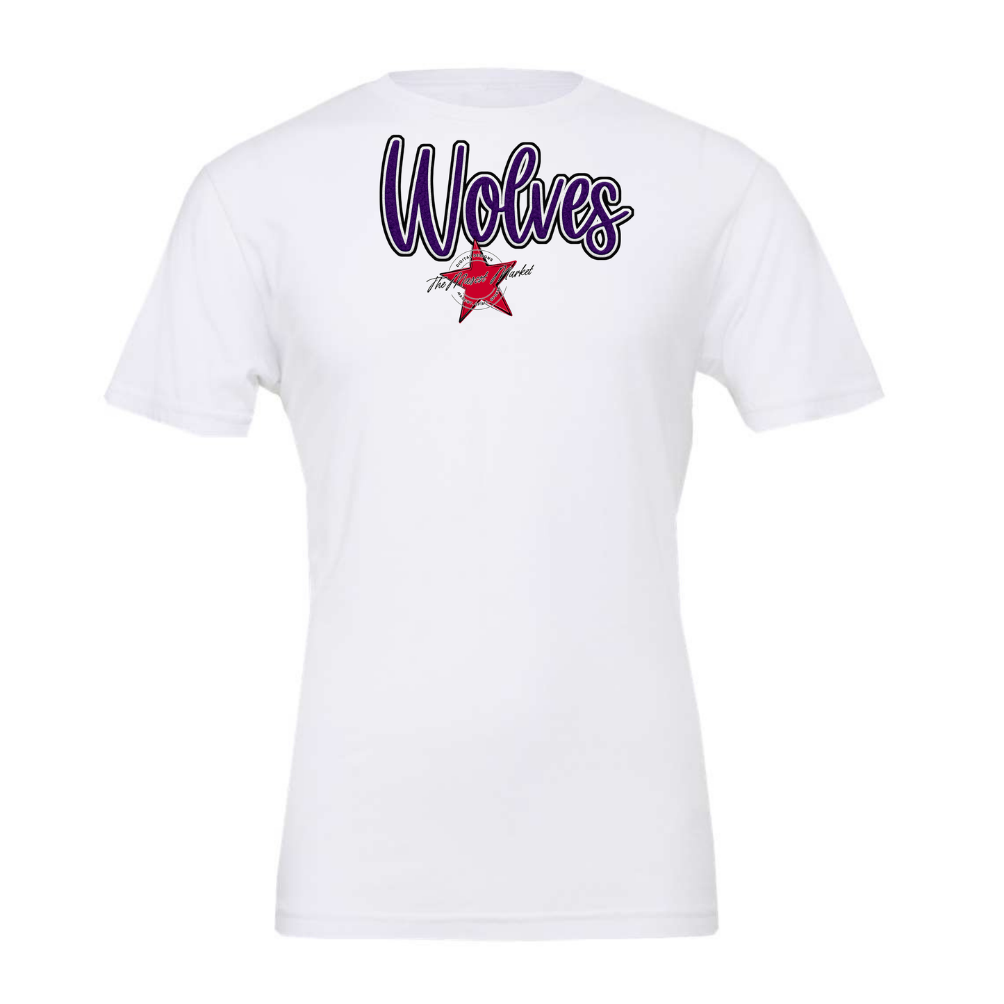 Wolves Faux Chenille Patch-Purple