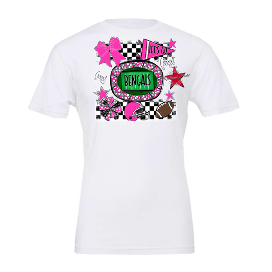 Bengals Checkers Spirit Design-Pink