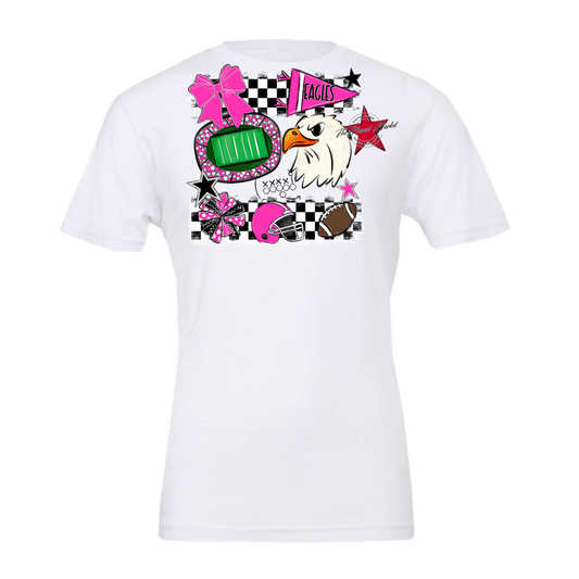 Eagles Checkers Mascot Spirit Design-Pink