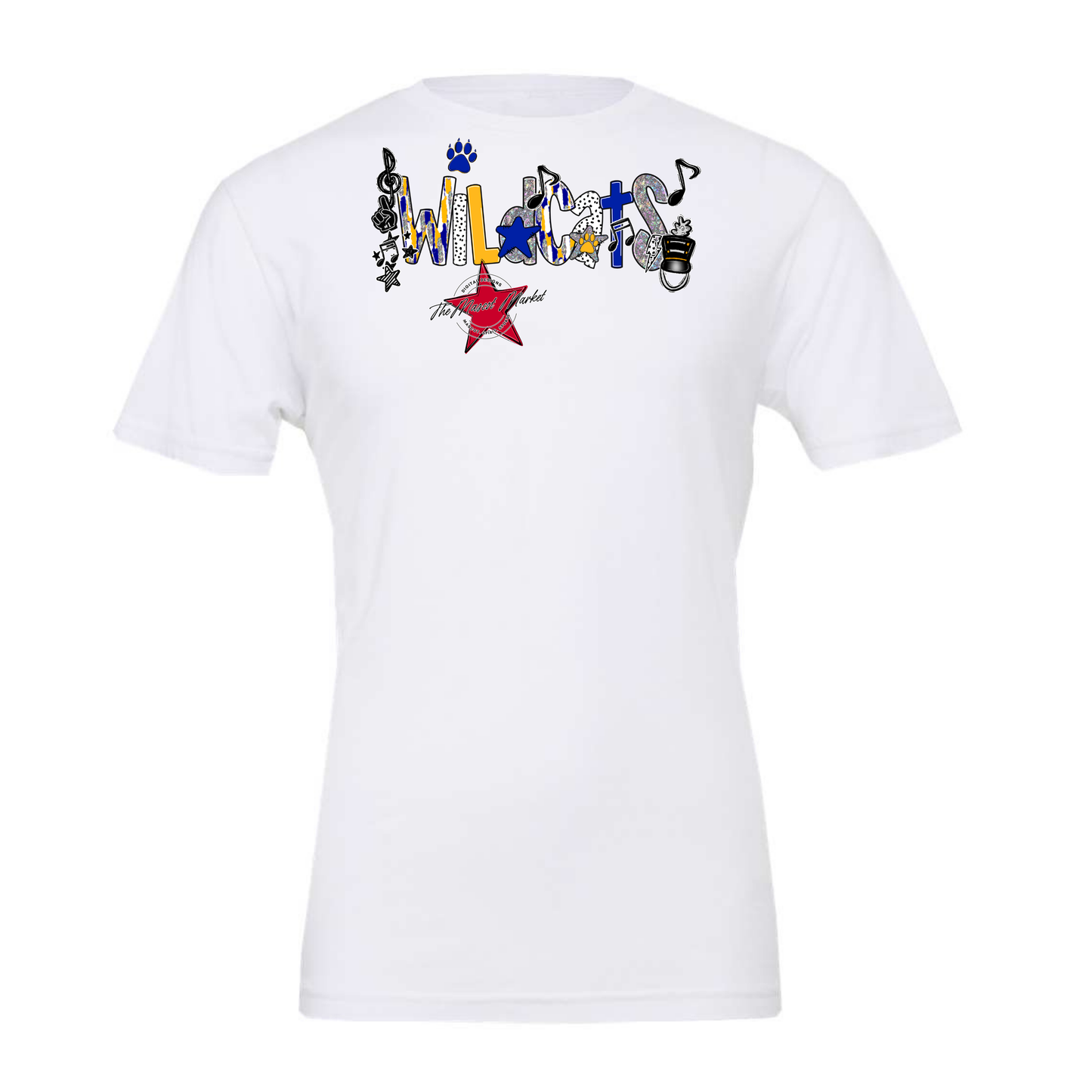 Wildcats Band Scrape-Blue-Yellow