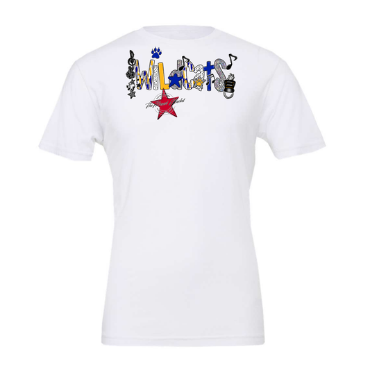 Wildcats Band Scrape-Blue-Yellow