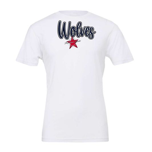 Wolves Faux Chenille Patch-Navy