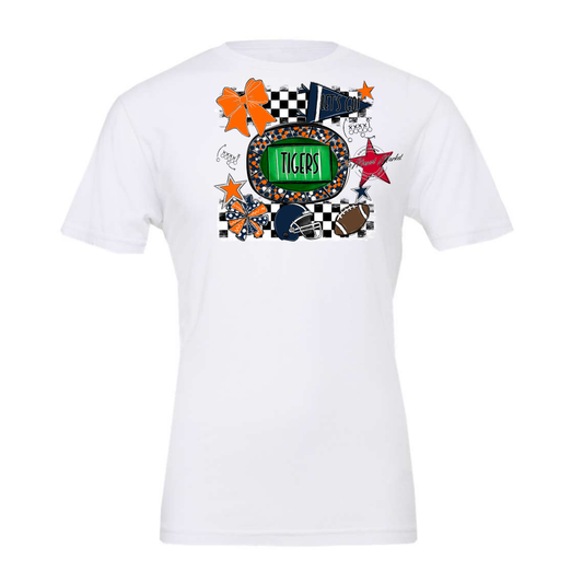 Tigers Checkers Spirit Design-Navy-Orange
