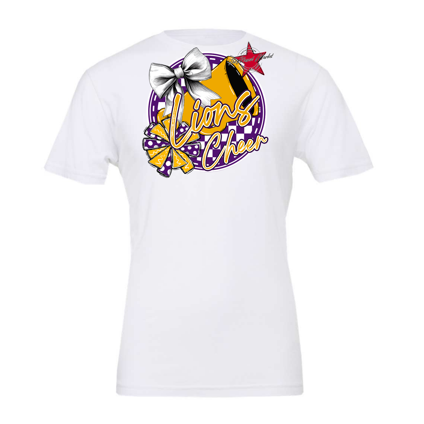 Lions Circle Cheer Design-Purple-Yellow