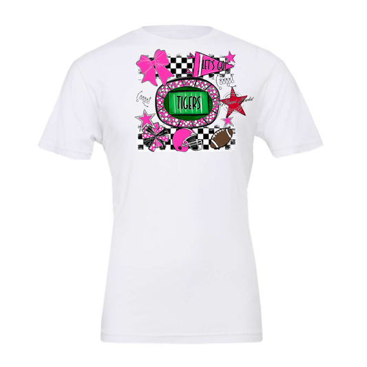 Tigers Checkers Spirit Design-Pink