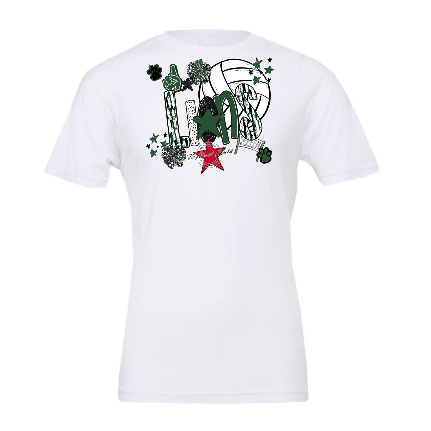 Lions Volleyball Scrape-Green