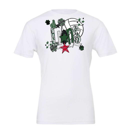 Lions Volleyball Scrape-Green