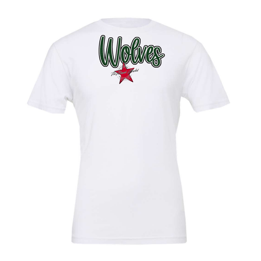 Wolves Faux Chenille Patch-Green