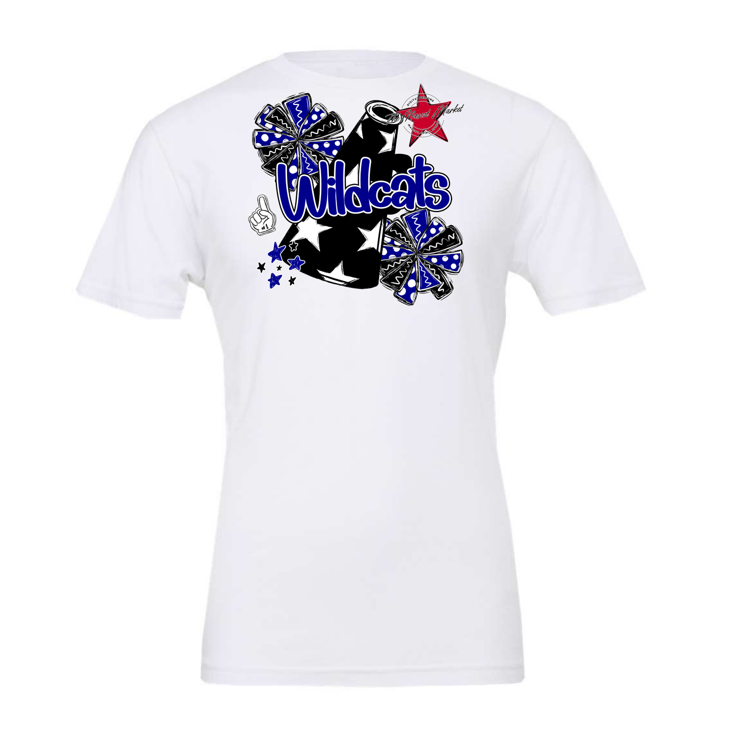 Wildcats Alpha Megaphone Design-Blue