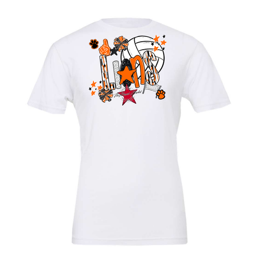 Lions Volleyball Scrape-Orange