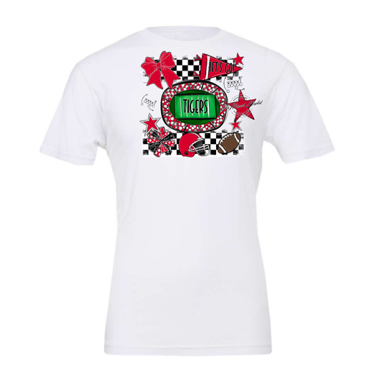 Tigers Checkers Spirit Design-Red