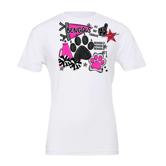 Bengals Mascot Spirit Design 2-Pink