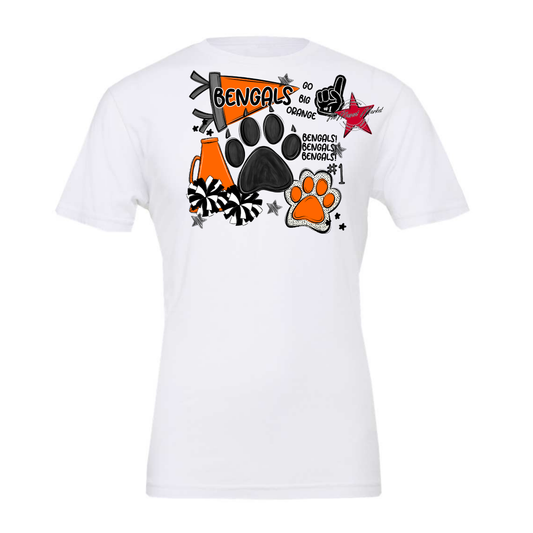 Bengals Mascot Spirit Design 2-Orange