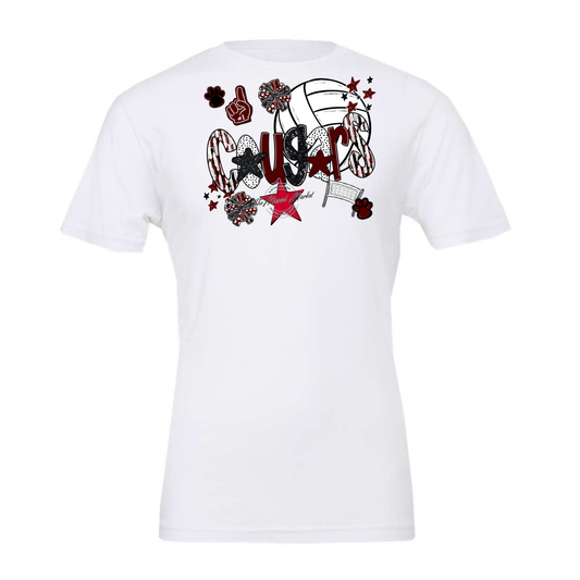 Cougars Volleyball Scrape-Maroon