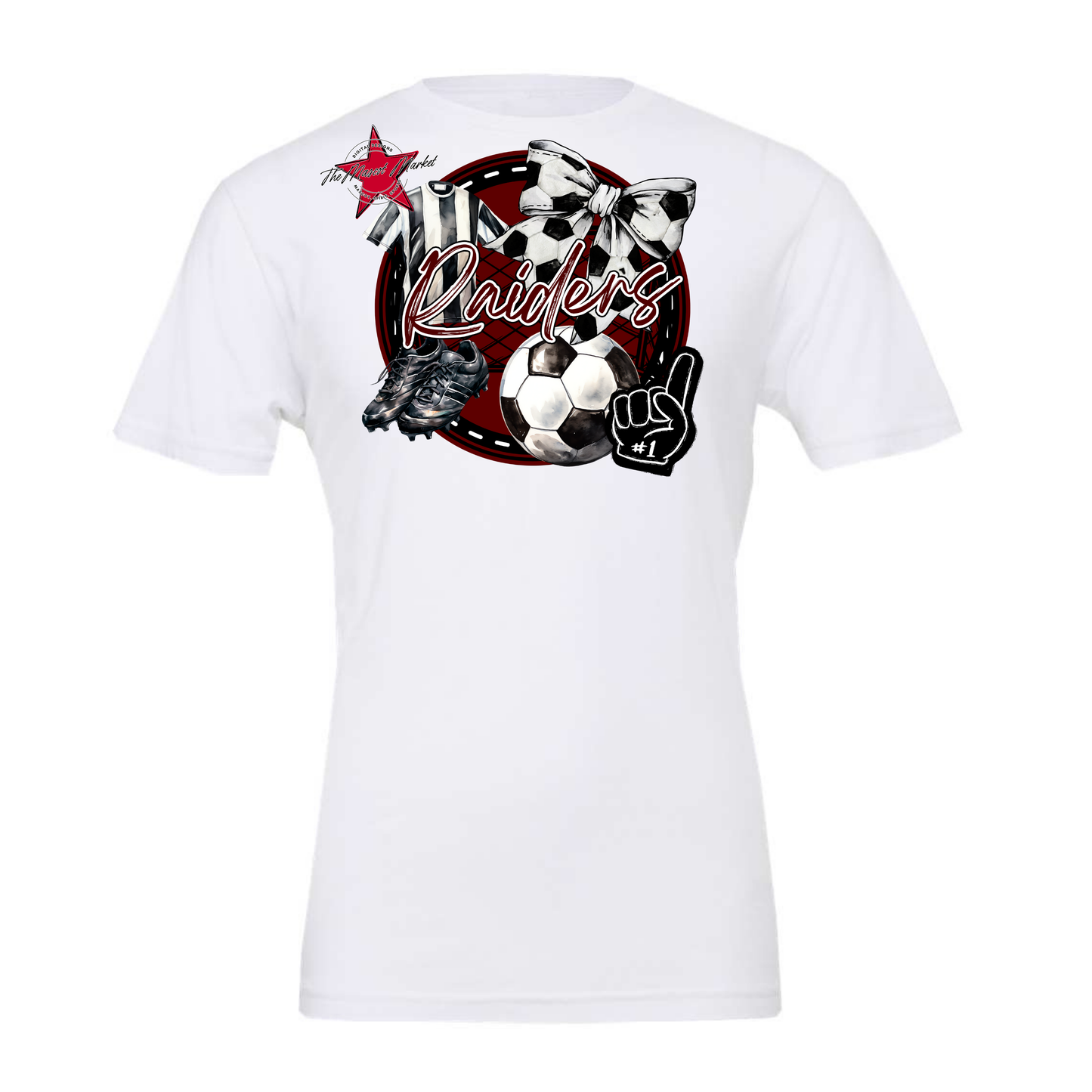 Raiders Circle Soccer Design-Maroon