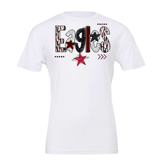 Eagles Brushstroke Alpha Design-Maroon