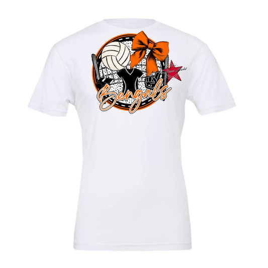 Bengals Circle Volleyball Design-Orange