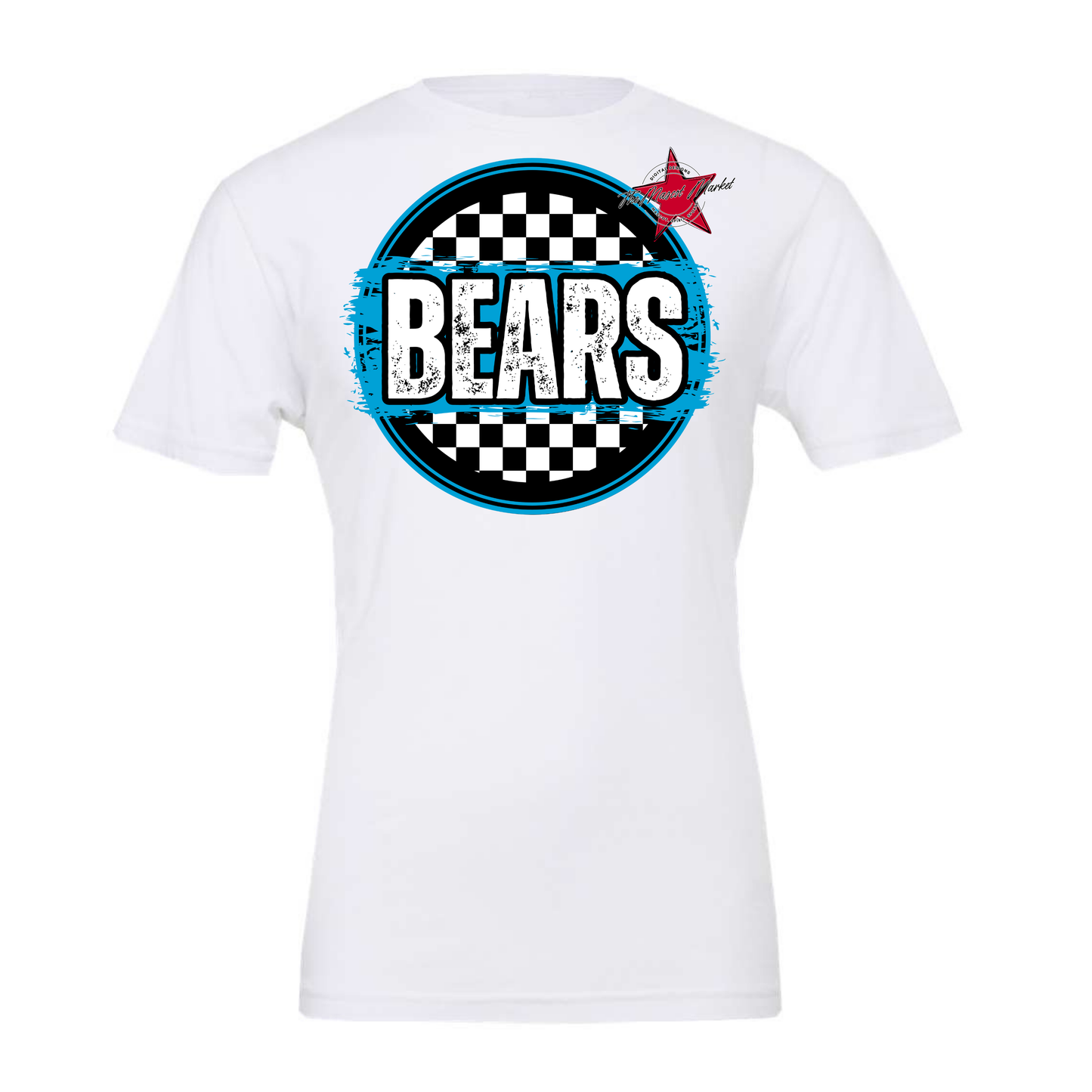 Bears Circle Design-Carolina Blue