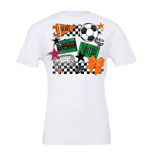 Bears Soccer Checkers Design-Orange