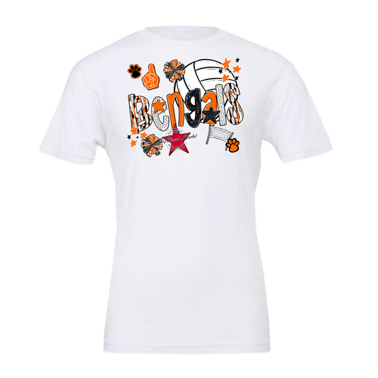 Bengals Volleyball Scrape-Orange