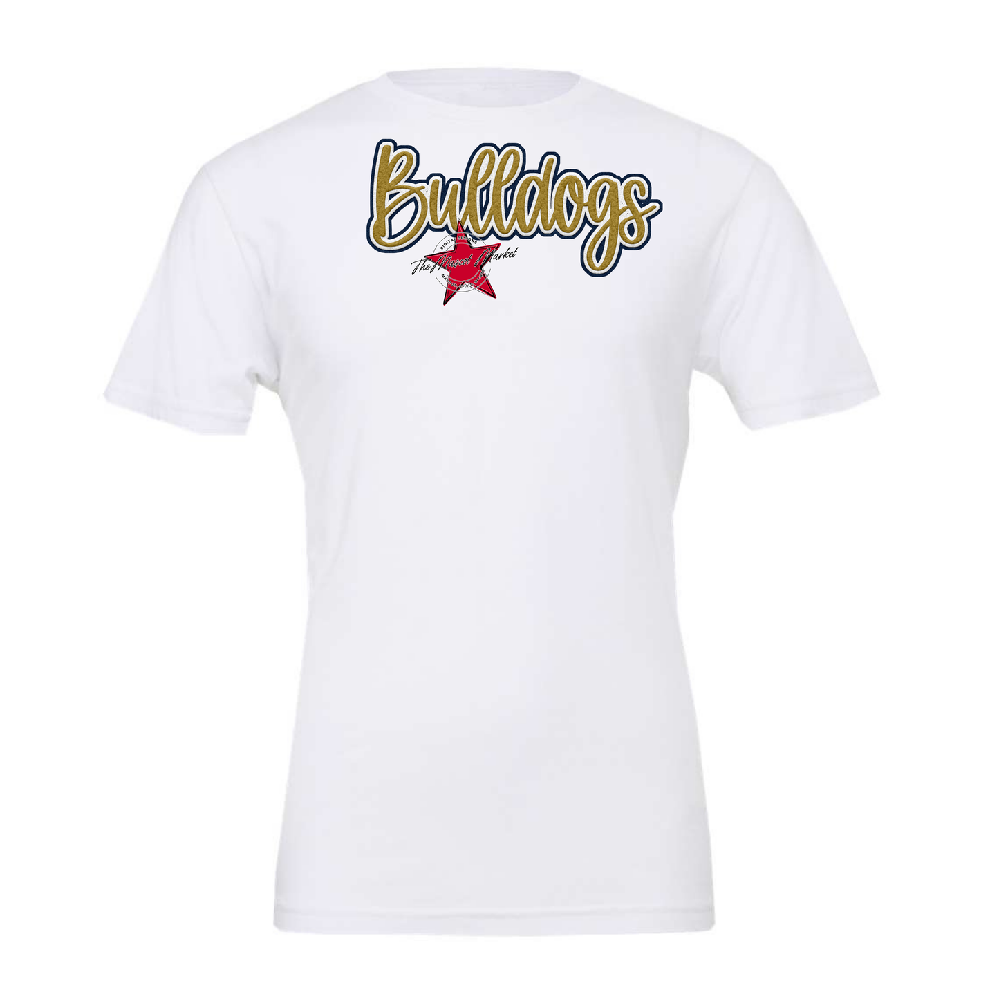 Bulldogs Faux Chenille Patch-Gold