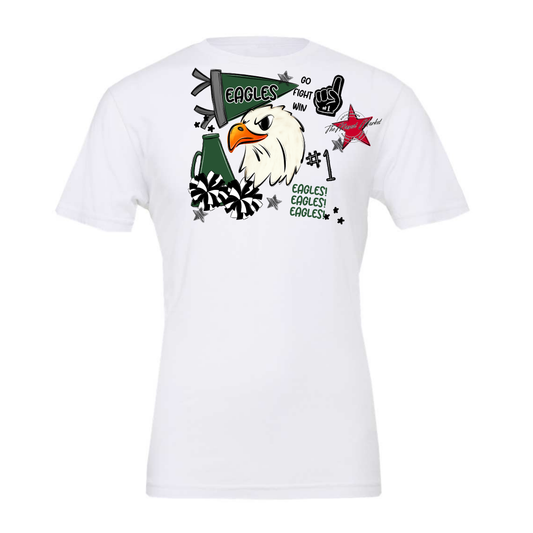 Eagles Mascot Spirit Design Megaphone-Green