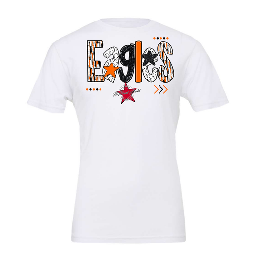 Eagles Brushstroke Alpha Design-Orange