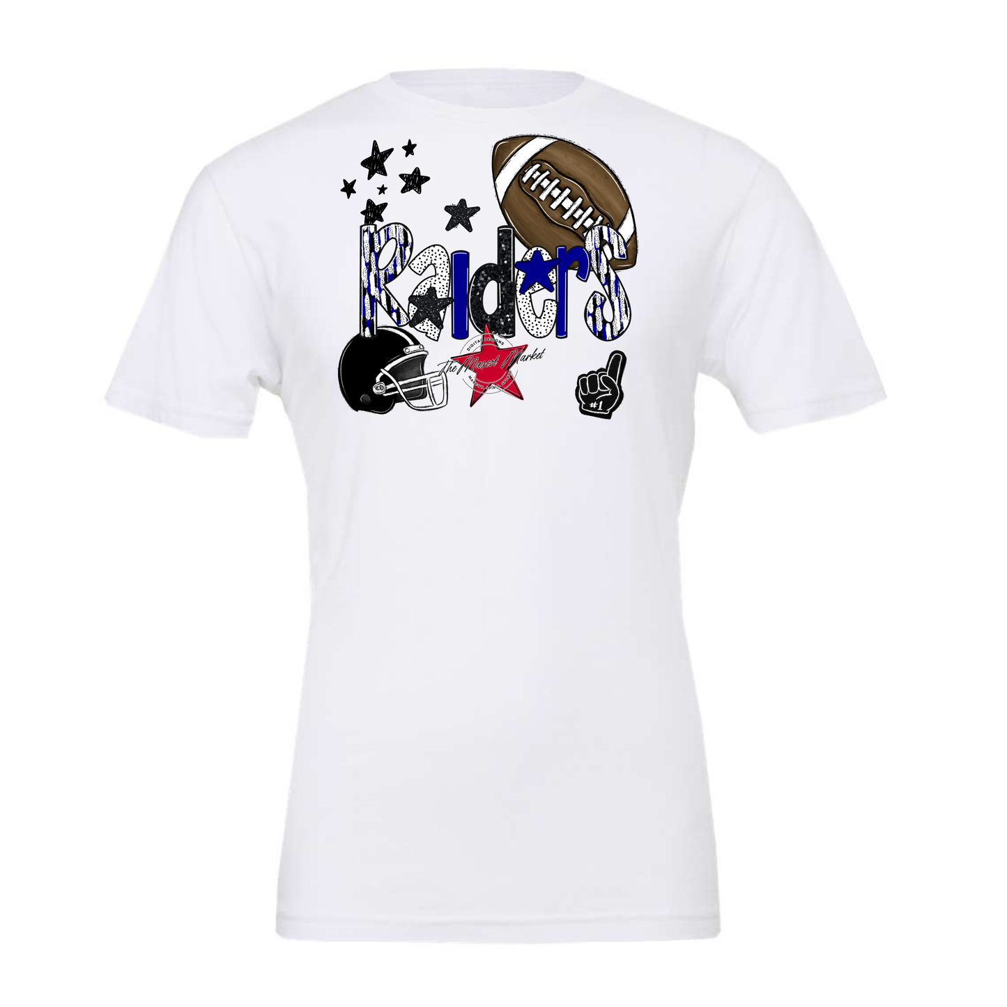 Raiders Football Scrape-Blue