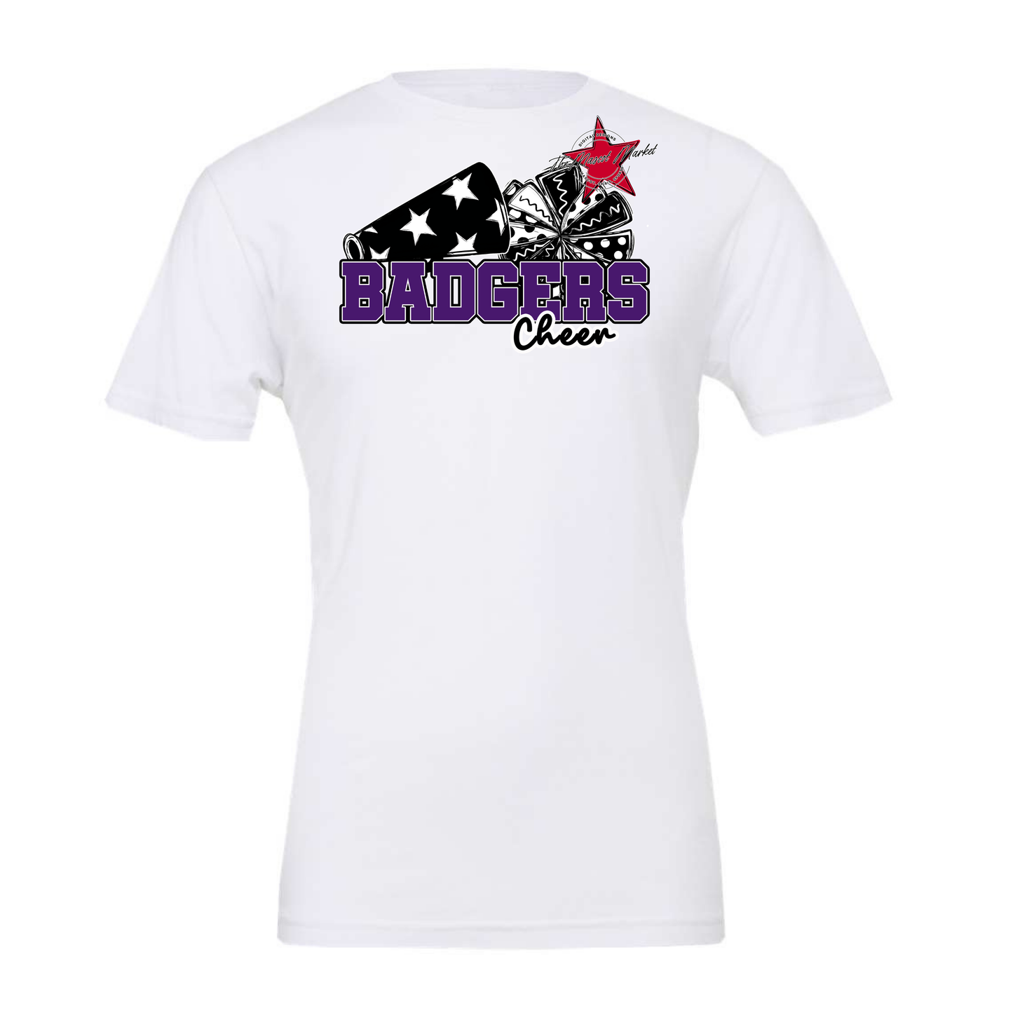 Badgers Doodle Cheer Design-Purple