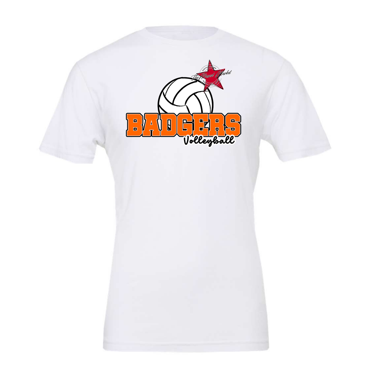 Badgers Volleyball Design-Orange