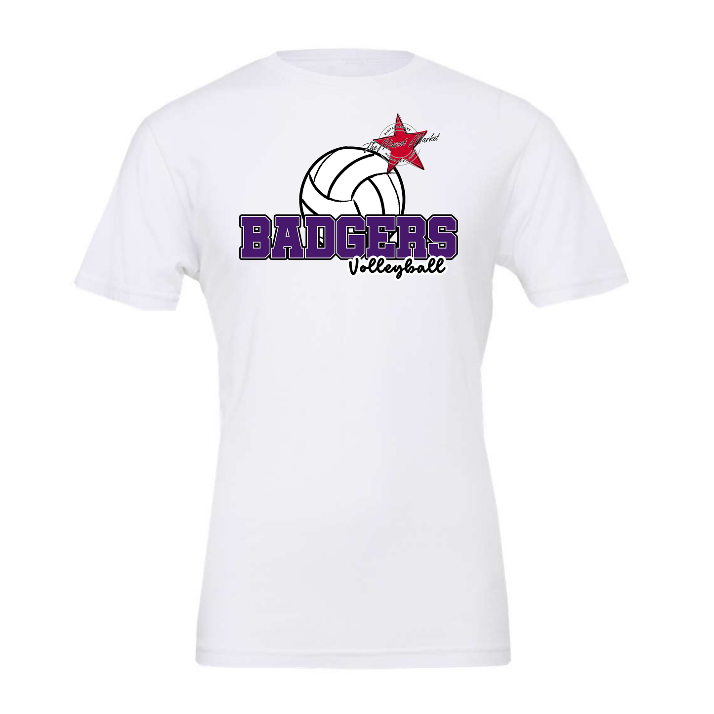 Badgers Volleyball Design-Purple
